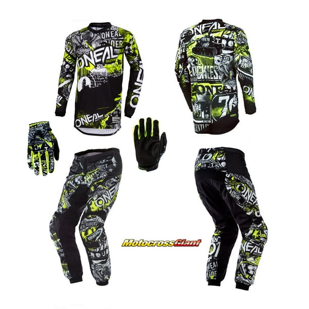 O'Neal Element Attack Combo Jersey Pant MX Motocross Dirt Bike ATV Mens Gear
